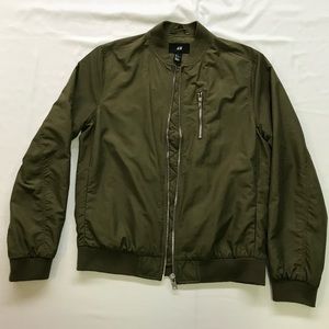 H&M Green Bomber Jacket Sz S Great condition